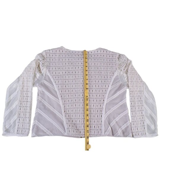 Chico’s Black Label Lace & Mesh Zip-Up Jacket Medium #729 - Picture 10 of 15